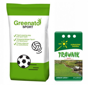 Trawa Greenato Sportowa 25kg + Nawóz do Trawy 10kg