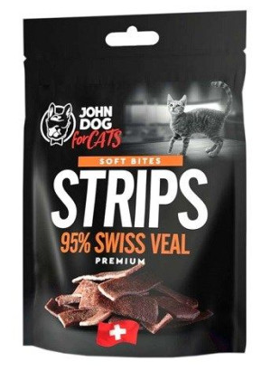 John Dog Paski z cielęciny szwajcarskiej 95% 45g kot