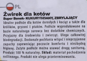 CERTECH Super Benek Corn Cat - żwirek kukurydziany zbrylający 7l