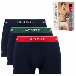 Bokserki męskie LACOSTE zestaw 3 szt kolorowe - XL