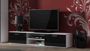 Zestaw SOHO 5 (RTV180 + Wit.Wisz + Półki) BI/CZ POŁ