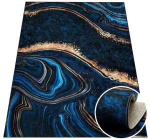 Dywan Star 006 antypoślizgowy abstrakcyjny niebieski 60x100