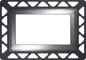 Ramka TECE do montażu zlicowanego LOOP,SQUARE szkło chrom połysk 9240649
