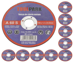 10szt Tarcza Do Cięcia Metalu Stali 125 1.2 Tarcze Toolpark