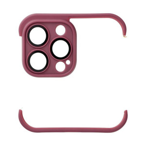 Futerał Mini Bumpers Z Ochroną Wyspy Aparatu Do Iphone 13 Pro Max Wiśniowy