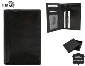 Etui skórzane na dokumenty E945-BFA-NL BLACK