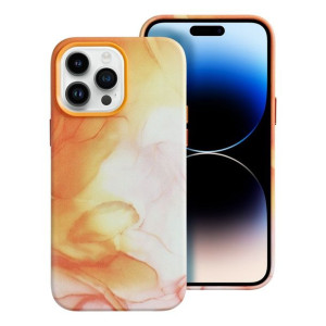 Leather Mag Cover Do Iphone 14 Pro Max Orange Splash