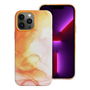 Leather Mag Cover Do Iphone 13 Pro Max Orange Splash