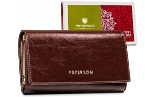 Kompaktowy portfel z wysokojakościowej skóry naturalnej — Peterson