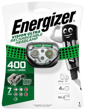 Energizer Latarka Headlight Vision Ultra Headlight Rechargeable 400 Lm