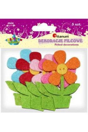 Dekoracja Z Filcu A`5 Kwiaty