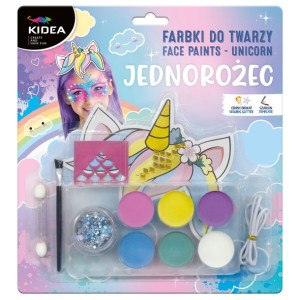 Farby do twarzy zestaw Unicorn / Jednorożec Kidea p12