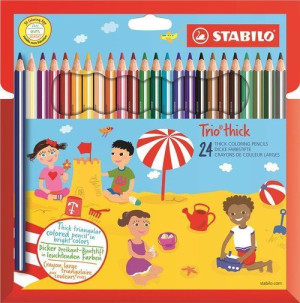 Kredka drewniana STABILO Trio gruba etui 24 szt. 203/24-01