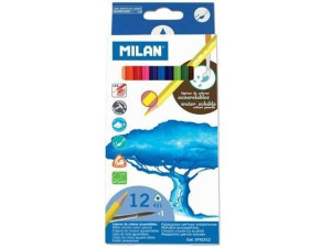 Kredki 12kol akwarelowe trójkątne MILAN p12