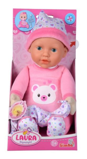 Lalka Laura New Born Baby Bobas z melodią Simba