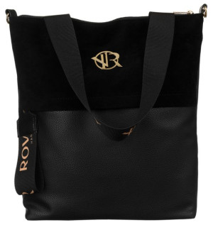 Elegancki shopper z wstawką z ekologicznego zamszu — Rovicky