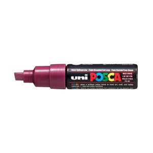 Marker ścięty Posca PC-8K  RED WINE
