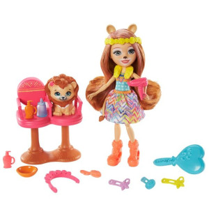 Mattel Enchantmals Salon Fryzur Lew zmiana koloru