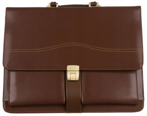 Elegancka, duża aktówka męska ze skóry ekologicznej — Cavaldi
