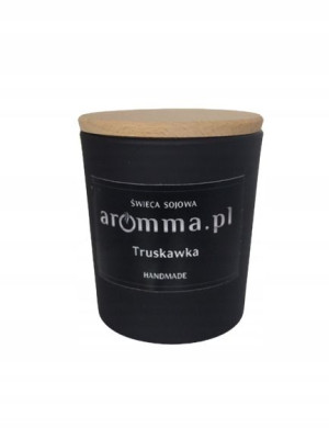 AROMMA - Świeca sojowa 100% naturalna TRUSKAWKA 180 ml - SŁODKI ZAPACH!