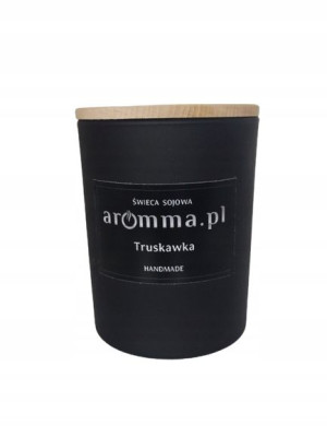 AROMMA - Świeca sojowa 100% naturalna TRUSKAWKA 300 ml - SŁODKI ZAPACH!
