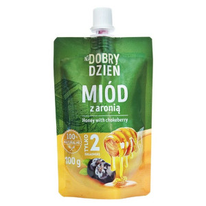 Miód z aronią "Na dobry dzień" Pszczelarz Kozacki, 100g