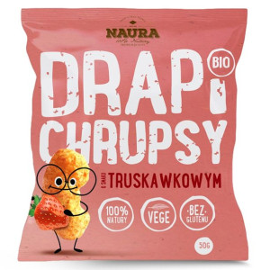 Chrupki Drapi Chrupsy o smaku truskawkowym Naura BIO, 50g