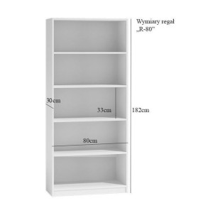 Regał Na Książki 80 Cm Sonoma