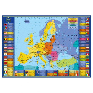 Podkład oklejany Europa fizyczna p10 DERFORM, cena za 1szt.