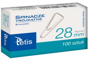 Spinacze trójkątne 28mm /100szt/ p10 TETIS
