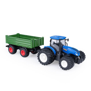 TRAKTOR RC + przyczepa niebieski