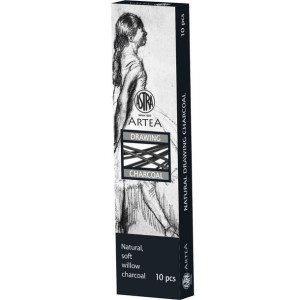 Węgiel naturalny rysunkowy 10szt 3-6mm ASTRA