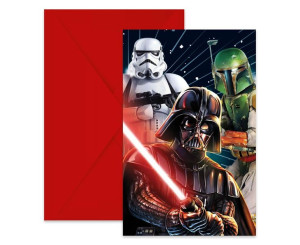 Zaproszenia z kopertami "Star Wars-Galaxy", 6 szt.