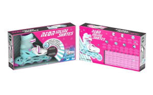 Yvolution Rolki Neon Inline rozm.34-37 morski róż