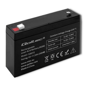 Qoltec Akumulator Agm 6v, 7.2 Ah