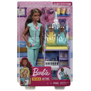 Barbie Kariera zestaw Pediatra brunetka GKH24(DHB63)