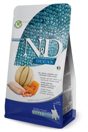 Farmina N&d Ocean Cat Cod, Shrimp, Pumpkin & Cantaloupe Melon Kitten 1,5kg