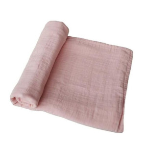 Mushie - otulacz kocyk letni 100% organic cotton Rose Vanilla