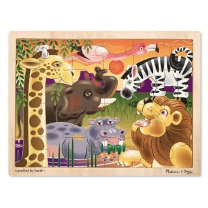 Duże drewniane puzzle – Afryka - 24 elementy