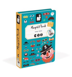 Magnetyczna układanka Śmieszne buzie Chłopiec Magnetibook, Janod
