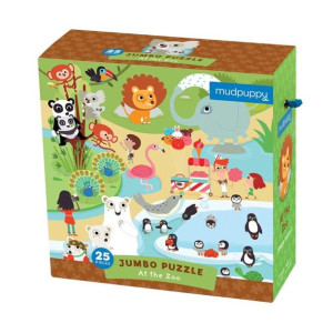 Mudpuppy Puzzle podłogowe Jumbo W ZOO 25 elementów