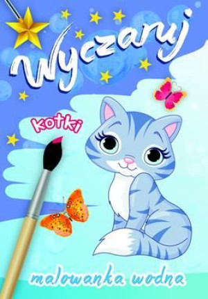 Kolorowanka wodna wyczaruj kotki