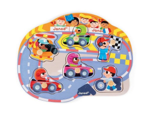 Puzzle drewniane Wesoły Wyścig, Janod