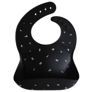 Mushie - śliniak silikonowy Numbers Black