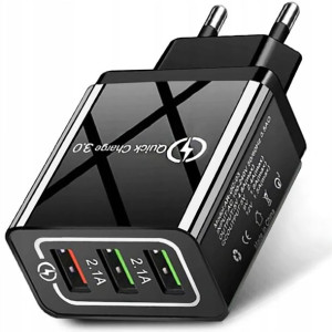 Szybka Ładowarka Sieciowa Quick Charge 3x Usb Qc