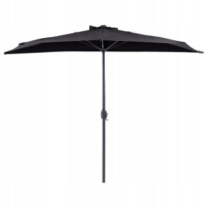 Parasol Ogrodowy Półokrągły 270 Cm Czarny Galati L