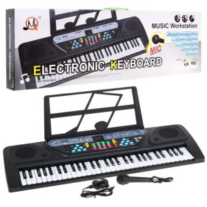 Keyboard z trybem nauki dla dzieci 5+ Stojak na nuty Mikrofon + Nagrywanie