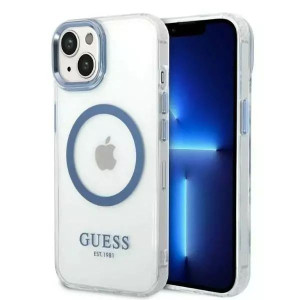 Eti na telefon Guess do Apple iPhone 14 Plus niebieski hard case Metal