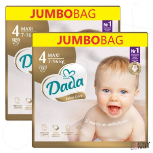 Pieluszki 4/ 164 x DADA Extra Care MAXI 7-16 kg Pampersy 2 x JUMBO
