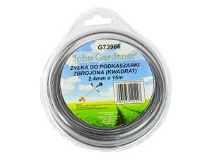 Żyłka Tnąca Do Kos I Podkaszarek 2,4 Mm 15 Mb Jg G73966 Kwadrat Zbrojony